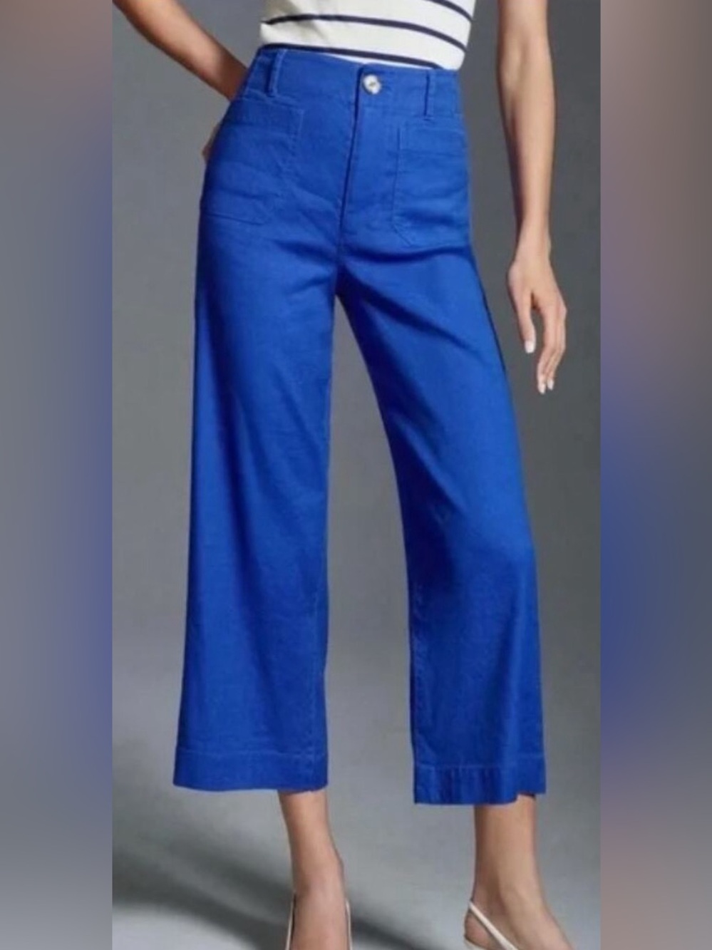 Anthropologie The Colette Magic Fabric Crop Wide-Leg Pants by Maeve 29 - Picture 1 of 9